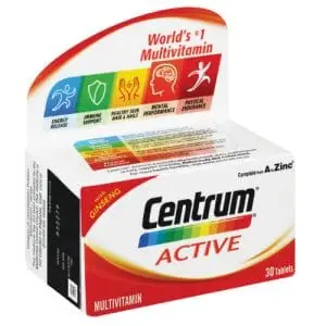 CENTRUM MULTIVITAMIN ACTIVE TABS 30
