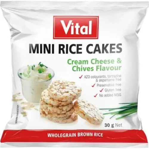 VITAL MINI RICE CAKES 30G CRM CHEESE
