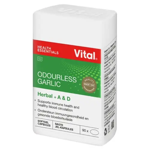 VITAL ODOURLESS GARLIC CAPS 90