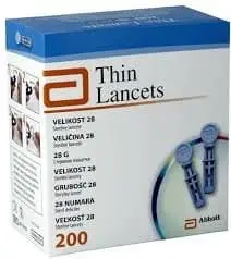 ABBOTT THIN LANCETS 200