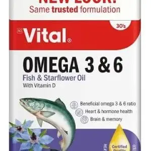 VITAL OMEGA 3 & 6 1000MG CAPS 30