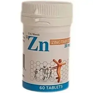 ZN ZINC 20MG TABS 60