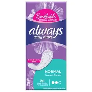 ALWAYS MAXI PANTYLINERS NORMAL UNSCENTED 20